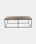 Home Deco and More Square Iron Legs Wooden Coffee Table, Packshot View