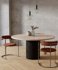Home Deco and More Metal Base Round Dining Table, Packshot View