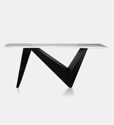 Home Deco and More Alaska Marble Wood Console Table, Packshot View