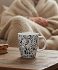Salt and Pepper Masonry Porcelain Granite Mug, Packshot View