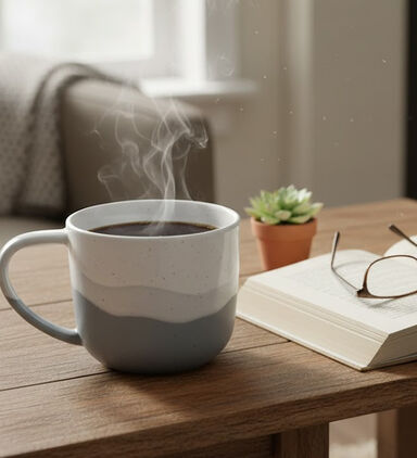 Salt and Pepper Artisan Coffee Mug, Blue, 380-ml, Packshot View