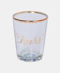 Just Married Gold Rim Shot Glass Set
