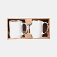 Home Deco and More Gold-rimmed Porcelain Mug, Packshot View