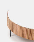 Home Deco and More Acacia Wood Ribbed Coffee Table, Packshot View