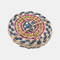 Seagrass Multicolored 4-piece Coaster Set