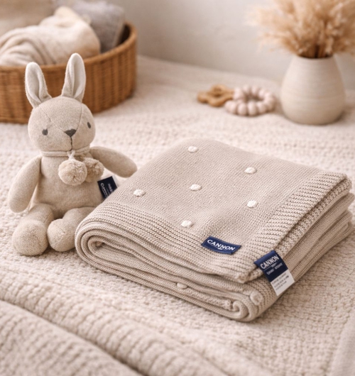 Knitted Cotton Blanket Toy Set