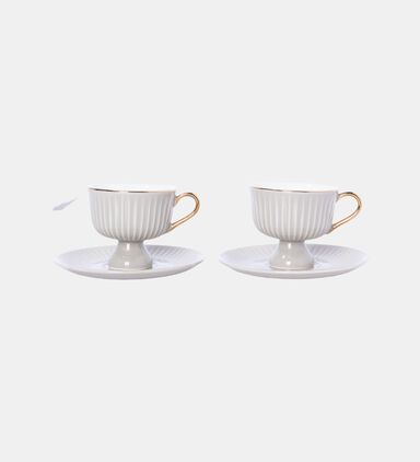 French 6-piece Coffee Cup Saucer Set