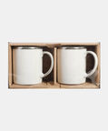 Home Deco and More Silver-rimmed Porcelain Mug, Packshot View