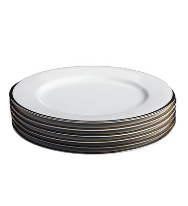 Gold-rimmed Dinner Plates 6-piece Set - 27 Cm
