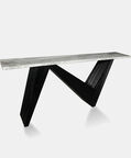 Home Deco and More Alaska Marble Wood Console Table, Packshot View