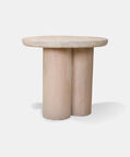 Home Deco and More Spherical Acacia Wood Side Table, Packshot View