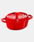 Staub Mini Oval Cocotte Pot, Red, 11-cm, Packshot View