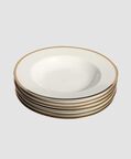 Home Deco and More Gold-rimmed Soup Plates 6-piece Set - 20 Cm, Packshot View