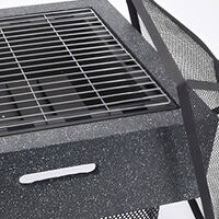 Home Deco and More Mgo Body Square Fire Bowl, Dark-grey, 52.5x52x18-cm, Packshot View