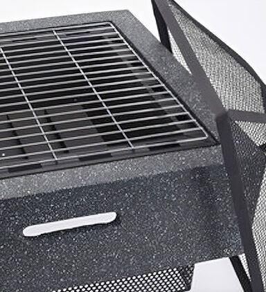 Home Deco and More Mgo Body Square Fire Bowl, Dark-grey, 52.5x52x18-cm, Packshot View