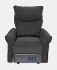 Home Deco and More Chad Swivel Recliner, Black, Packshot View