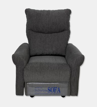 Home Deco and More Chad Swivel Recliner, Black, Packshot View