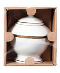 Gold-rimmed Porcelain Sugar Box