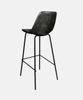 Home Deco and More Synthetic Leather Mappo Bar Chair, Dark-grey, 44x47x104-cm, Packshot View