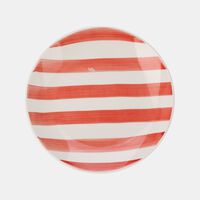 Stoneware Handpainted Stripes Plate
