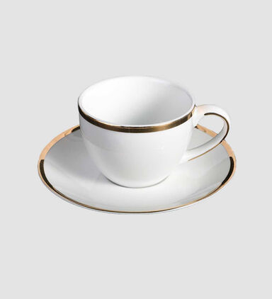 Home Deco and More Gold-rimmed Tea Cups 6-piece Set, Packshot View
