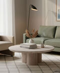 Home Deco and More Spherical Acacia Wood Coffee Table, Packshot View