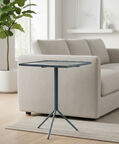 Home Deco and More Simon Square-shaped Side Table, Blue, 36x36x48-cm, Packshot View