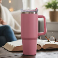 Home Deco and More Double-walled Handled Drinking Mug, Packshot View