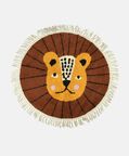 Children Lion-print Round Rug