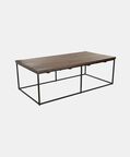 Home Deco and More Square Iron Legs Wooden Coffee Table, Packshot View