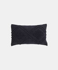 Deko and Co Bouche Cotton Cushion, Dark-purple, 30x50-cm, Packshot View