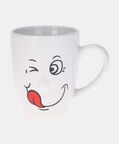 Home Deco and More Stoneware Smiling Face Handled Mug, Packshot View