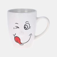 Home Deco and More Stoneware Smiling Face Handled Mug, Packshot View