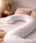 Home Deco and More Microfiber Pregnancy Pillow, White, 2900-gr, Packshot View