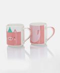 Home Deco and More Porcelain Animal Mugs 2-piece Set, Packshot View