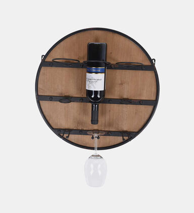 Round Wood Wine Rack
