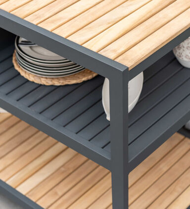 Amber Teak Wood Outdoor Kitchen Table