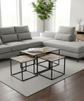 Home Deco and More Quadro Round Top Wooden Coffee Table, Packshot View