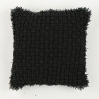 Home Deco and More Iris Woven Knit Handmade Cushion, Anthracite, 45x45x45-cm, Packshot View