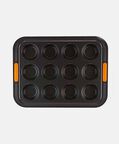 Le Creuset 12 Cup Bun Tray, Black, 34-cm, Packshot View