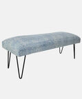 Home Deco and More Cotton Iron Legs Durry Print Bench, Packshot View