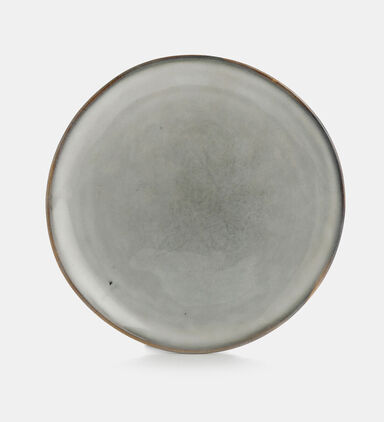 Home Deco and More Ceramic Rimmed Round Plate, Packshot View