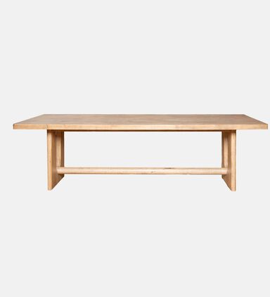 Home Deco and More Drayton Wood Dinning Table, Brown, 260x100x76-cm, Packshot View