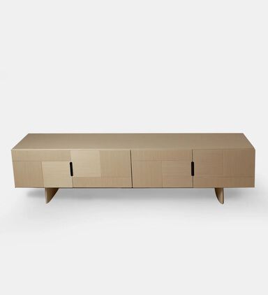 Home Deco and More Osaka Oak Tv Unit, Natural, 220x50x55-cm, Packshot View