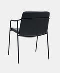 Dan Form Boto Leather Dining Armchair, Black, Packshot View