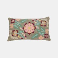 Carmen Embroidered Throw Pillow 35x60 Cm