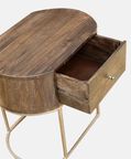 Home Deco and More Alexa 1-drawer Oval Bedside Table, Packshot View