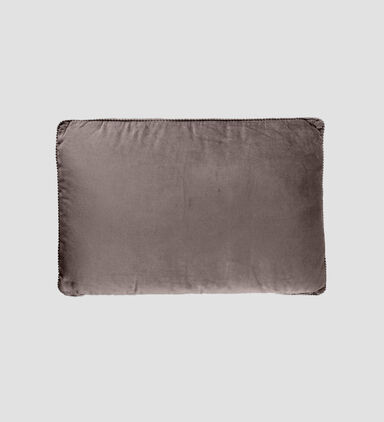 Deko and Co Vince Velvet Rectangle Cushion, Anthracite, 40x60-cm, Packshot View