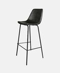 Home Deco and More Synthetic Leather Mappo Bar Chair, Dark-grey, 44x47x104-cm, Packshot View