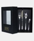 Home Deco and More Forge Stainless Steel 18/0 Shiny-finish 24 Piece Cutlery Set, Packshot View